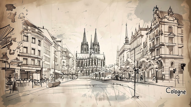 Cologne Germany sketch