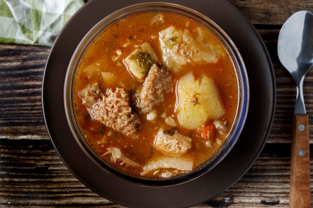 Colombian traditional tripe soup