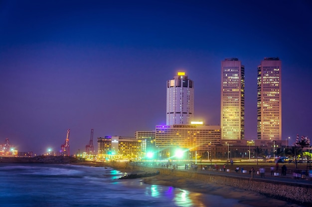 Colombo the capital city of Sri Lanka at night