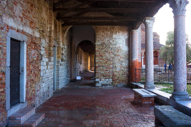 Colonnade of the basilica of Santa Maria Assunta Torcello