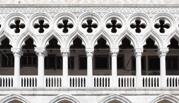 Colonnade of Doge's Palace, Venice, Italy