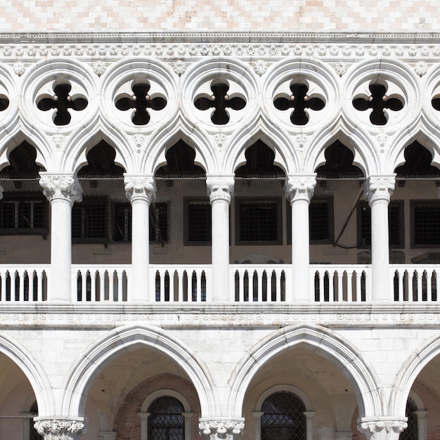 Colonnade of Doge's Palace, Venice, Italy