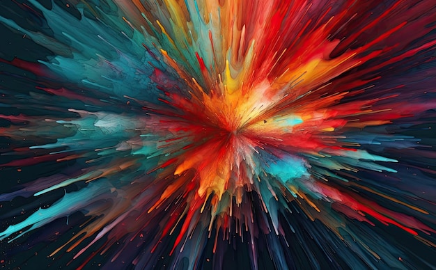 Color explosion in an abstract design Generative Ai