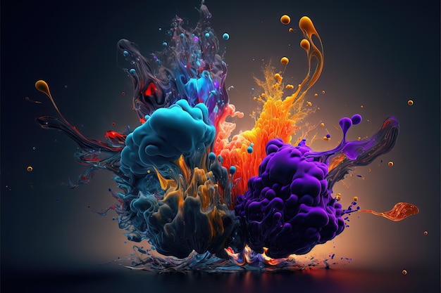 Color Explosion withg Multiple Color . Genarative AI