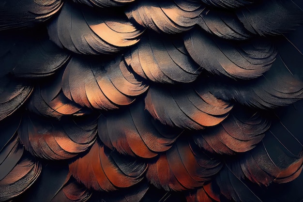 Color Feathers Background Colored Plumage with a Rainbow Tint Generative Ai Illustration