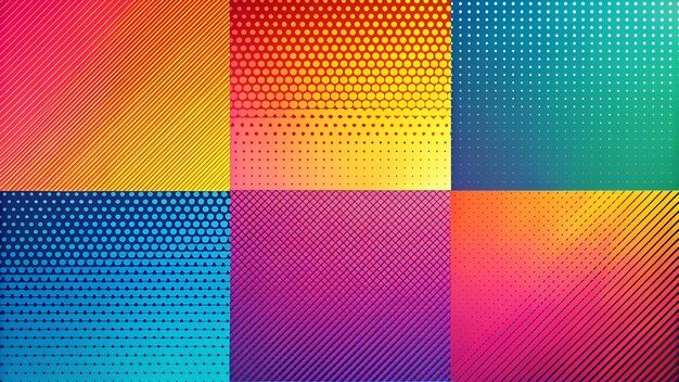 Photo color gradient backgrounds abstract geometric halftone patterns vector trendy line design simple