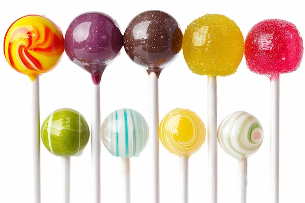 Color lollipop candy on stick colorful lollypops round fruit caramel multicolored confectionery