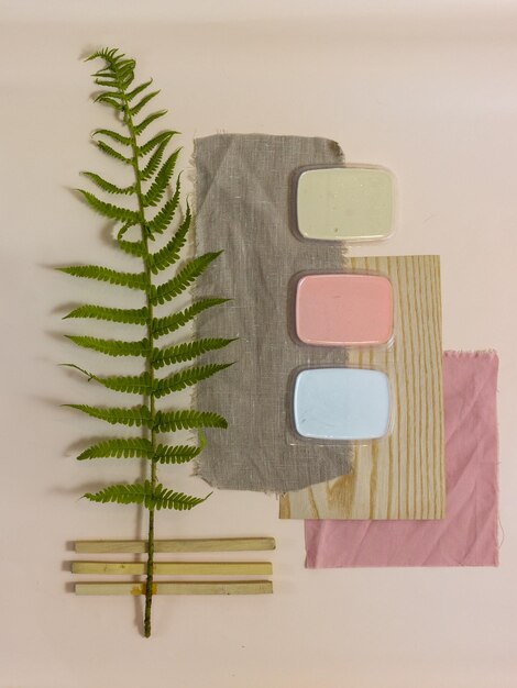 color palette mood board for interior design and decor