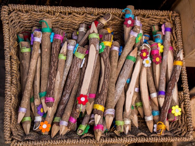 Color pencil made from real stick wood