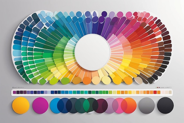 color picker circle design material and 24 hue set