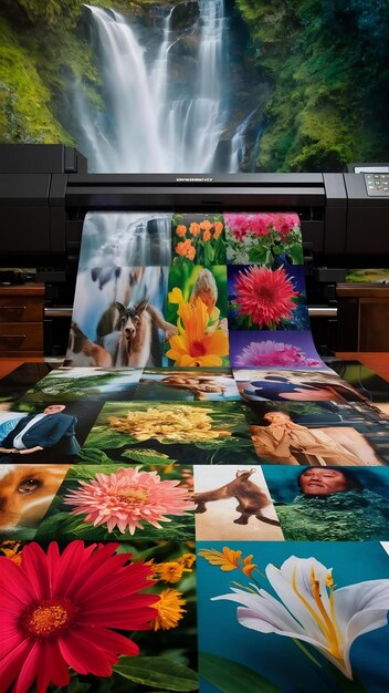 Photo color printer creating stunning prints flowers people animals and a majestic waterfall