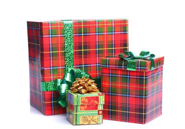 Color red with green gift boxes for every holliday