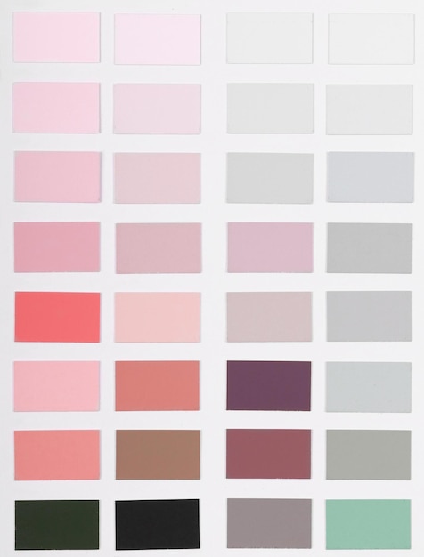 Color samples palette catalog