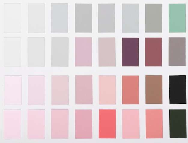 Color samples palette catalog