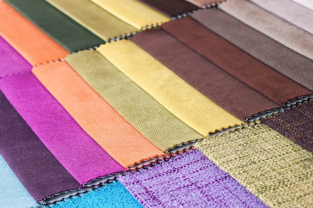 Color samples of the upholstery fabric in the assortment