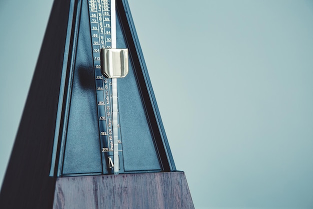 Color shot of a vintage metronome