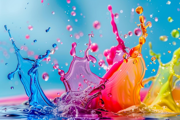 Color Splashes Ideal for brands wanting to add brightness and joy to their designs Suitable for advertising cosmetics or food products Generative AI