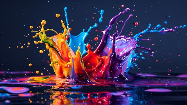 Color Splashes Ideal for brands wanting to add brightness and joy to their designs Suitable for advertising cosmetics or food products Generative AI