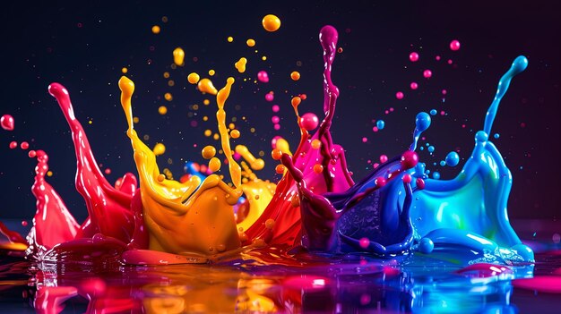 Color Splashes Perfect for brands seeking vibrancy and delight in their visuals Suited for promoting cosmetics or food items adding allure and dynamism to designs Generative AI