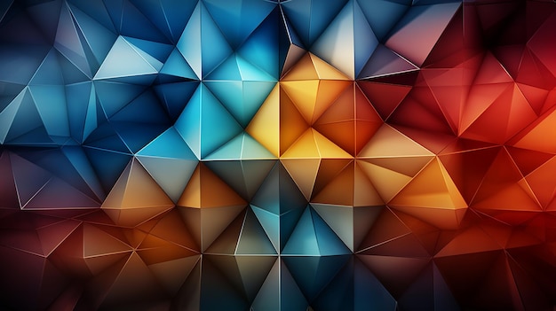 Color Triangular Geometric Background Vector