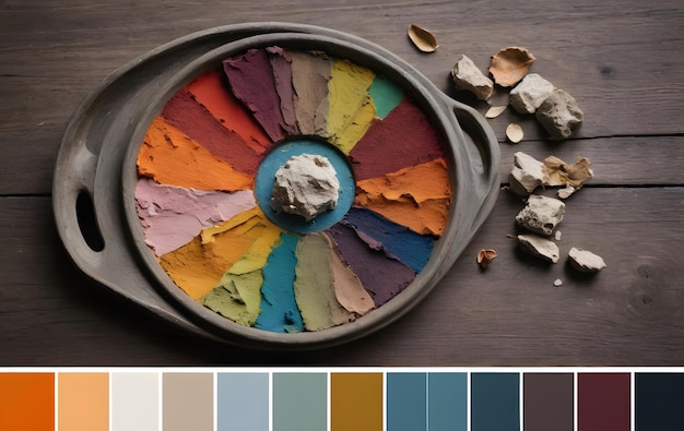 Photo color wheel made of clay