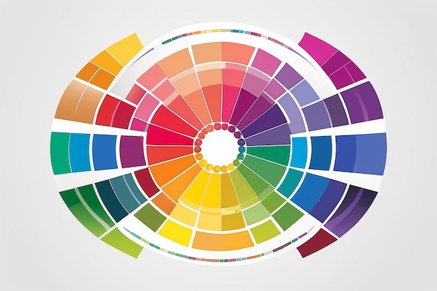 Color wheel vector illustration Color wheel isolated circle on white background