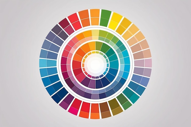 Color wheel vector illustration Color wheel isolated circle on white background