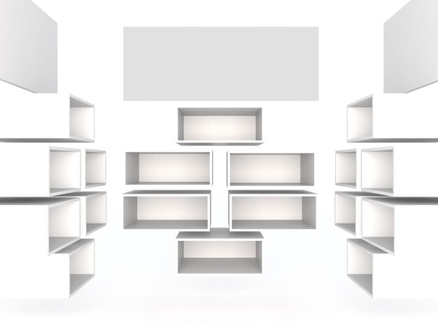 Photo color white shelves