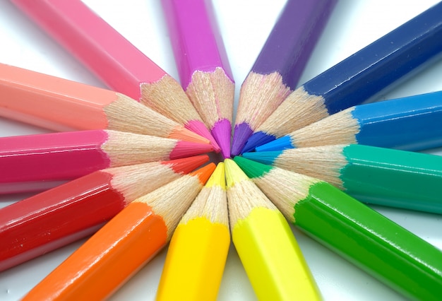 Colored Colorful pencils composition