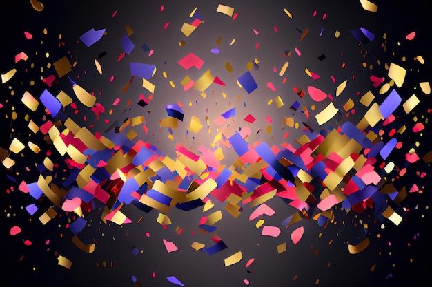 Colored confetti background Generative AI