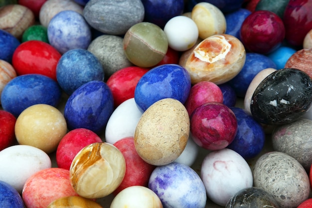 Colored decorative onyx eggs