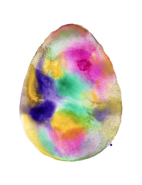 Colored egg Hand drawn watercolor bird eggs illustration collection isolated Easter elements on paper texture Water color egg for holiday spring or watercolour