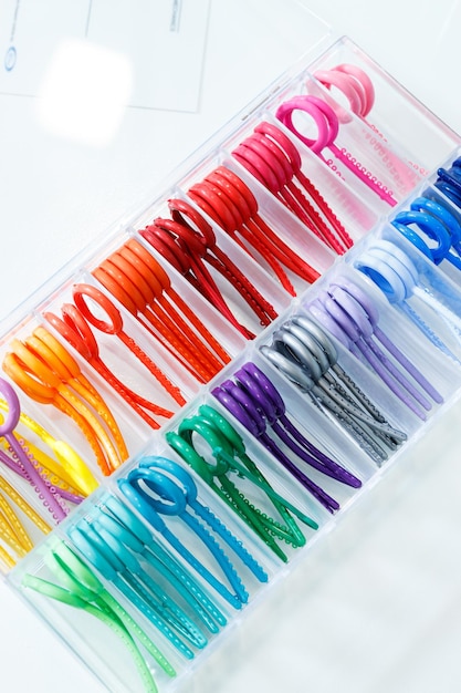 Colored elastic orthodontic bands for braces Dentistry Orthodontic treatment of teeth