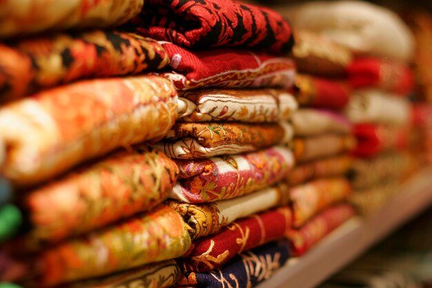 Colored fabrics typical Turkey