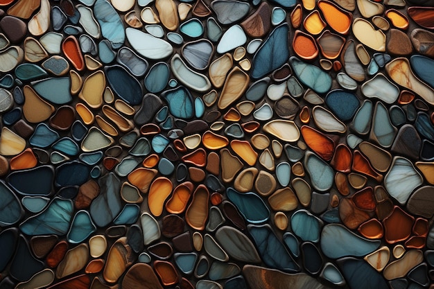 Colored mosaic background or texture