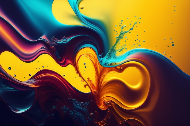 Colored paint splashes Abstract Splashing background