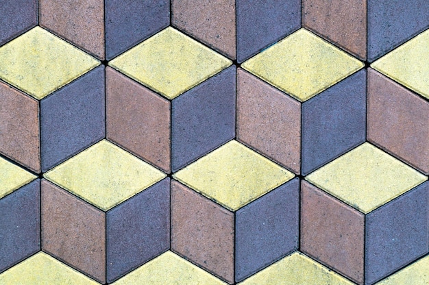 Colored paving slab with a beautiful highquality texture close up