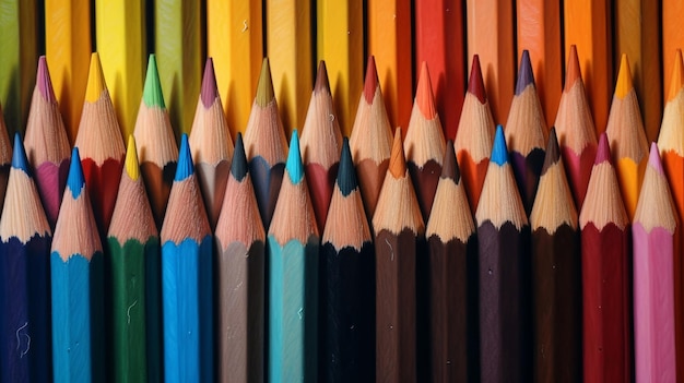 Colored pencils back to school AI Generated