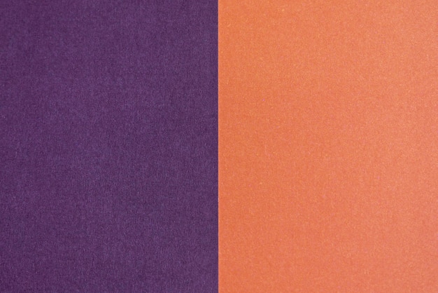 Colored pieces of paper orange and purple