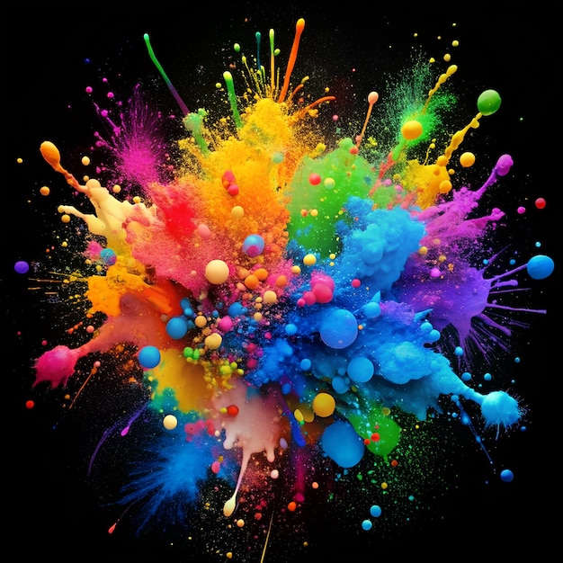 Colored powder explosion