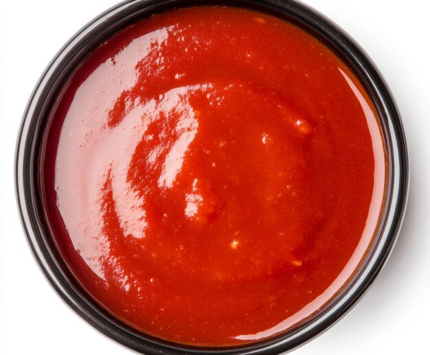 Colored Sauce Cup with Tomato Sauce Cutout on Transparent Background