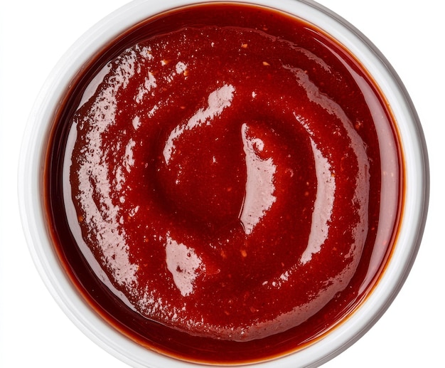 Colored Sauce Cup with Tomato Sauce Cutout on Transparent Background