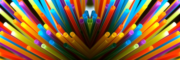 Colored straws for drinks