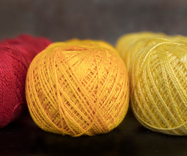 Colored threads for knitting