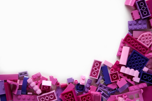 Colored toy bricks with place for your content