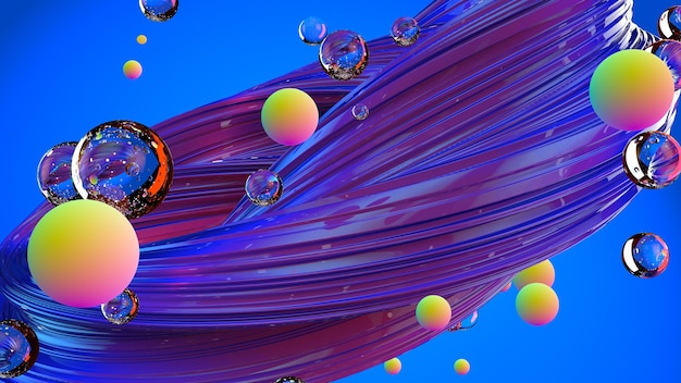 Colorful 3D abstract digital background