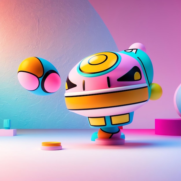 Colorful 3D Cartoon Characters Collection