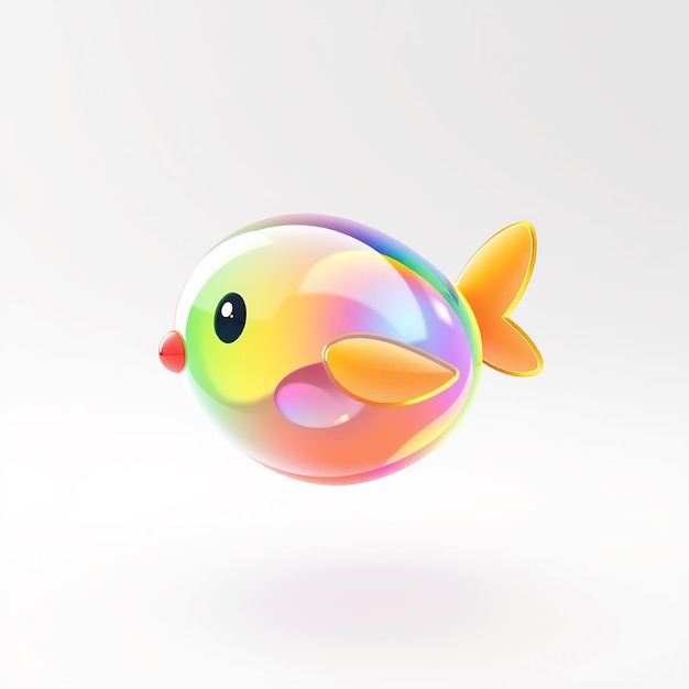 Colorful 3D Cartoon Fish Illustration