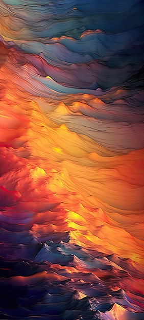 Colorful 3d fluid abstract background