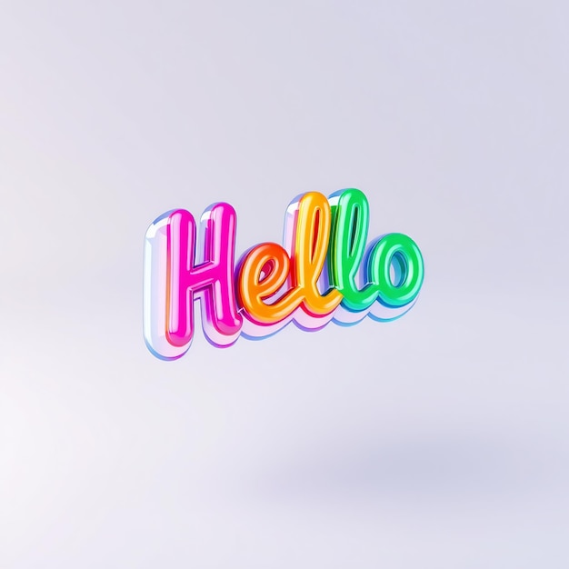 Colorful 3D Hello Word Rendering